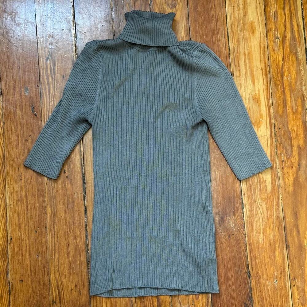 Y2k express grey ribbed turtleneck